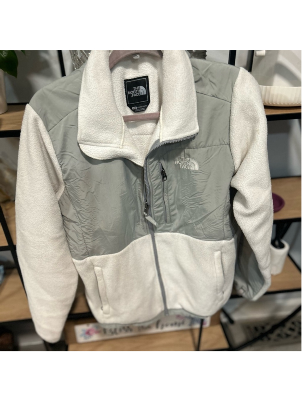 The North Face Woman’s Gray and White Jacket size large